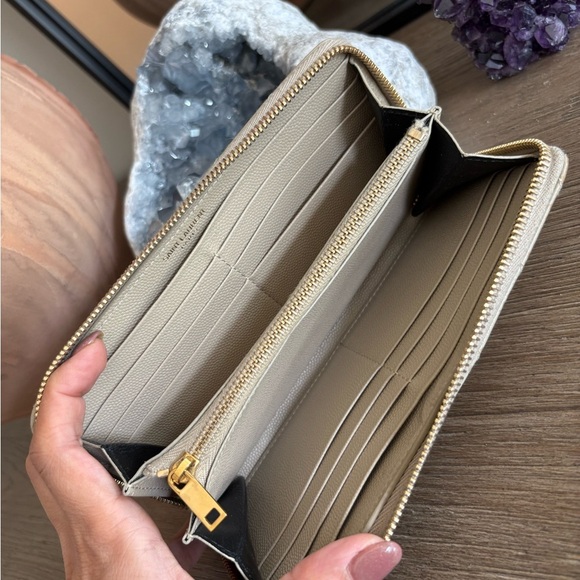 Yves Saint Laurent Tan Quilted Wallet - Picture 10 of 12